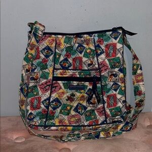 Vera Bradley Multicolor Vintage Cuban Stamp Print Crossbody Bag